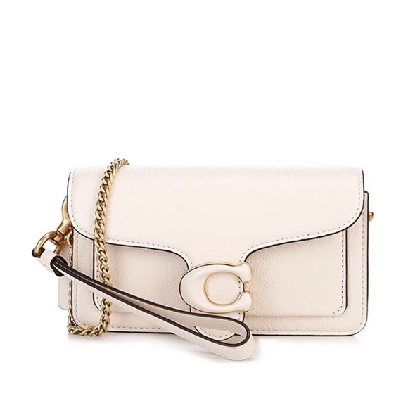 Coach Handbags - Coach Tabby Pebbled Leather Wristlet Crossbody - Chalk/Brass CJ925